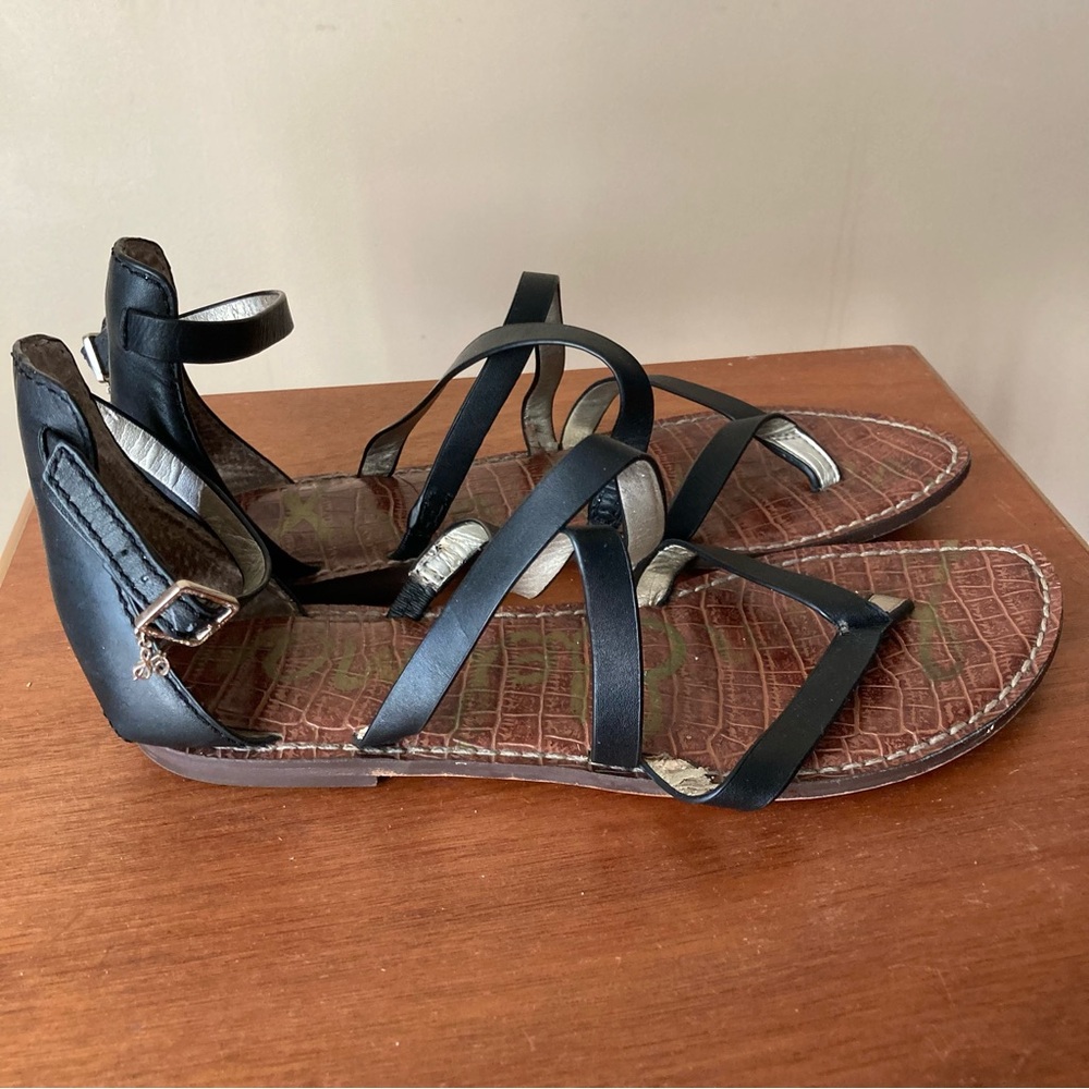 Sam Edelman Gilroy Gladiator Black Strappy Sandals